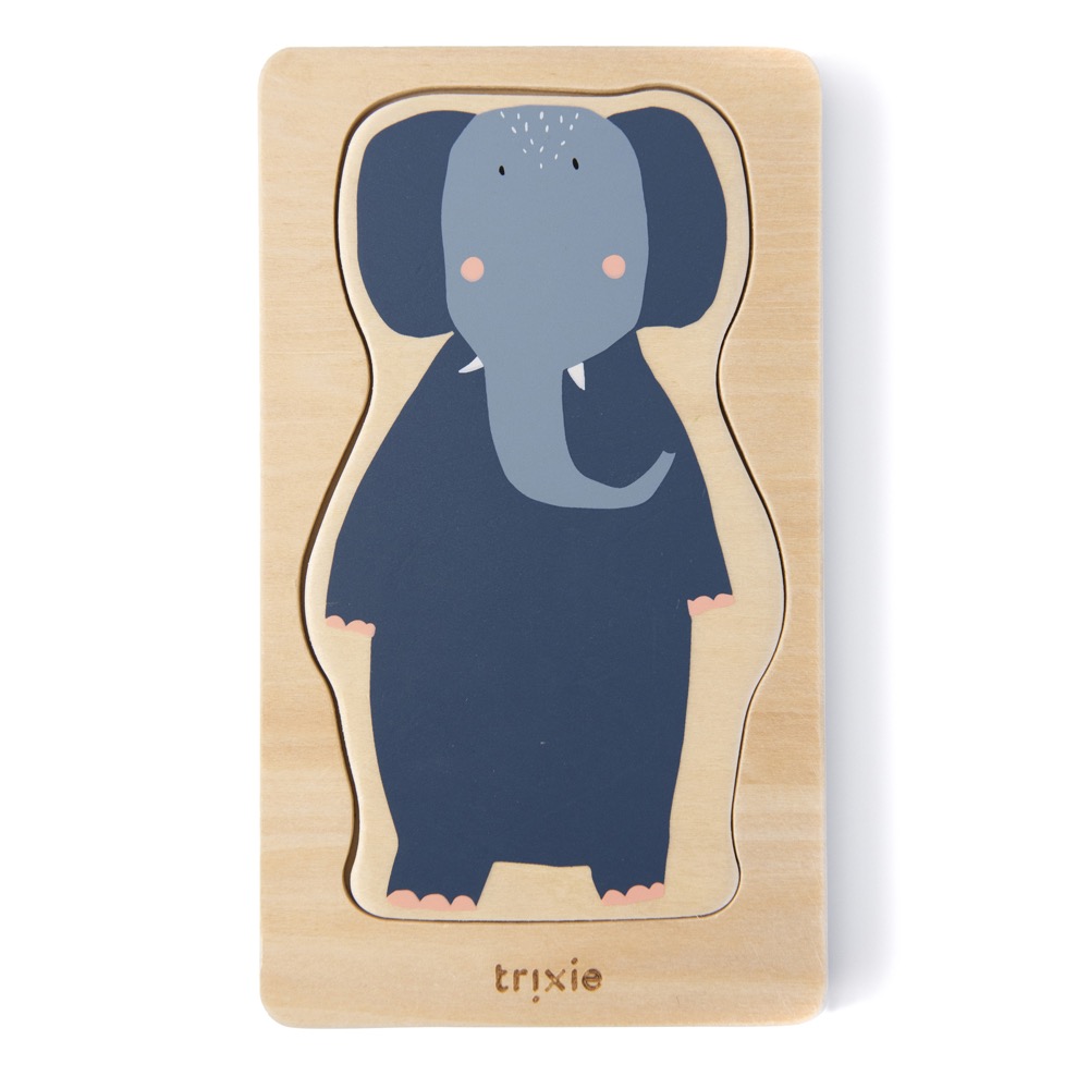 Wooden 4-layer animal puzzle